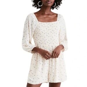 American Eagle Yellow Floral Romper (Medium)